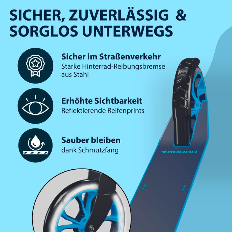 HUDORA Scooter UP 200 blau höhenverstellbar für Kinder ab 4 Jahren 100 kg - 4005998144510