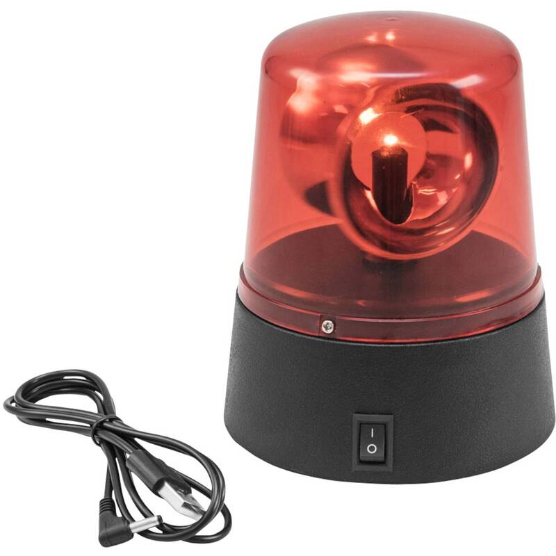 Eurolite Polizeilicht Rundumleuchte LED Rot Mini Lampe Partylicht 92x96x115mm - 4026397617665
