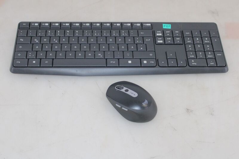 Logitech Tastatur Maus Set MK235 Wireless grau spritzwassergeschützt langlebig - 5099206063990