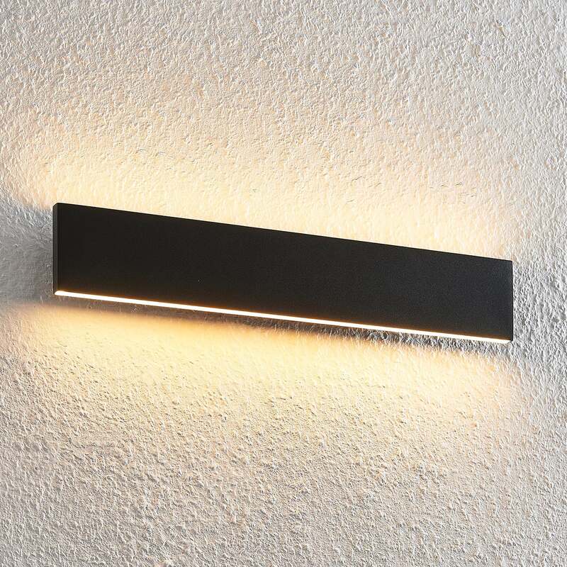 Lindby Wandlampe Wandleuchte LED Leuchte schwarz Stahl warmweiß dimmbar 47 cm - 4251096596762