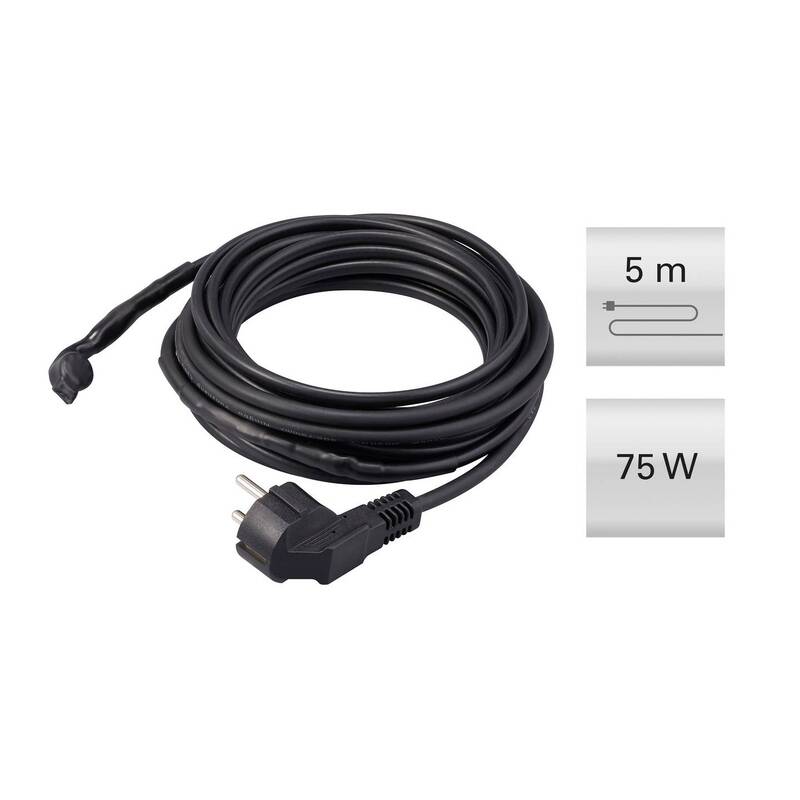 Sygonix Heizkabel Frostschutz 230V 75W 6,5m IPX7 für Außenbereich schwarz Sc - 4064161472638