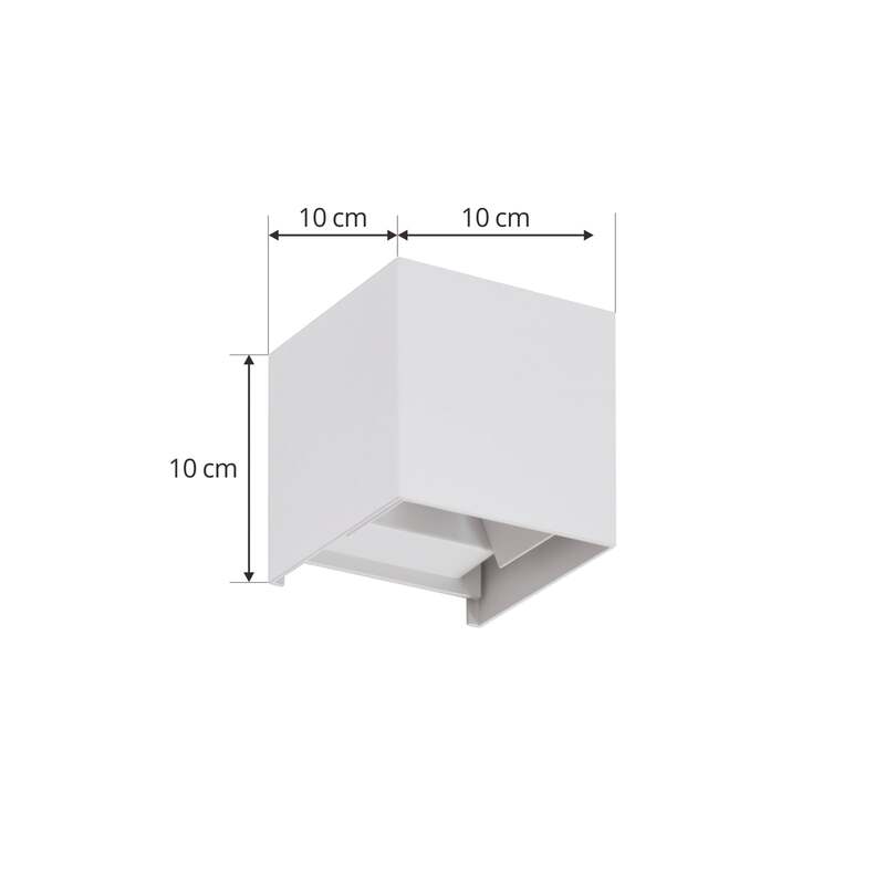 Lindby LED-Außenwandleuchte Nivar eckig weiß Metall IP54 5,4 W 360 lm - 4251911774276