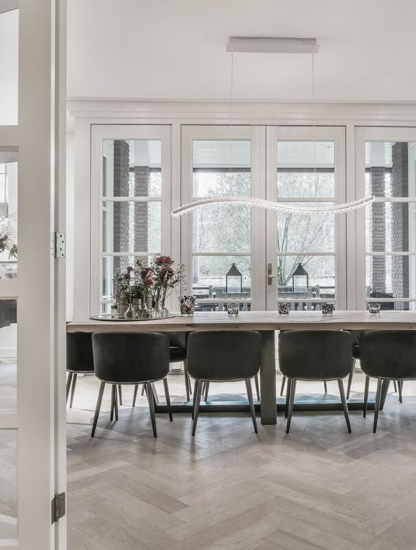 Nova Luce Pendelleuchte Hängeleuchte AURELIA LED Chrom Neutralweiß dimmbar 43 W - 5212017435149