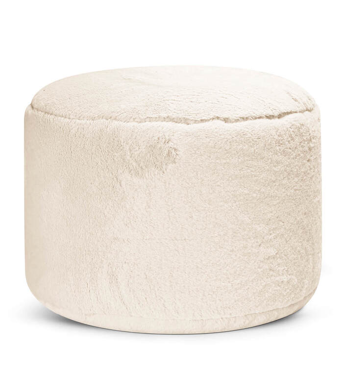 mokebo Pouf XL aus Kunstfell 'Der Flauschige' flauschiger Fußhocker Sitzpolster - 4262436123333
