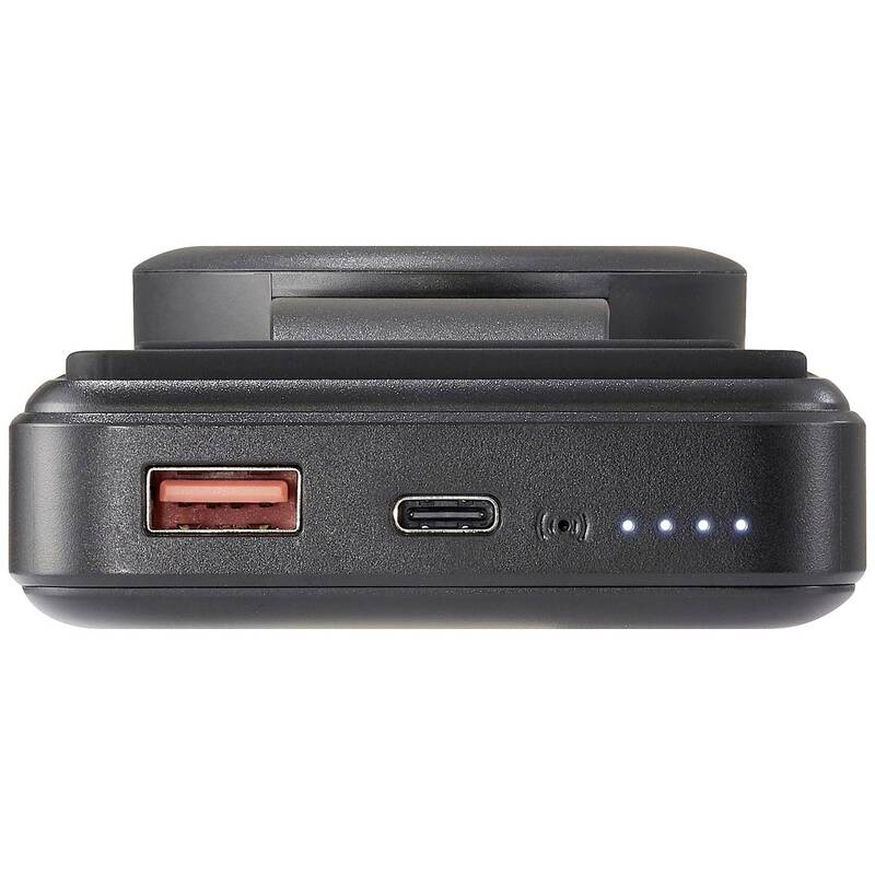 Voltcraft Wireless Powerbank 20000 mAh Qi Ladegerät Akku Schwarz mit - 4064161293394
