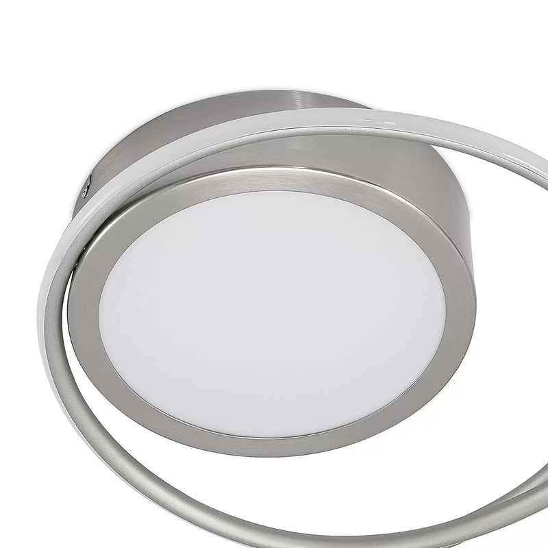 Lindby Deckenlampe Deckenleuchte LED Bovia Fernbedienung dimmbar Nickel CCT - 4251911726367