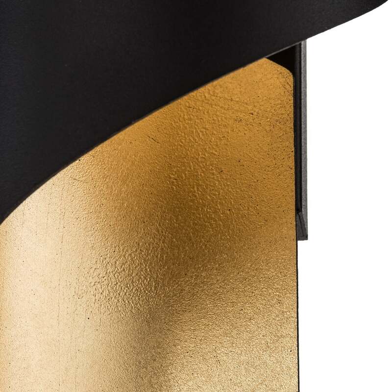 Lindby Wandleuchte Desirio LED Wandlampe dimmbar schwarz gold 35cm E14 Metall - 4251911712810