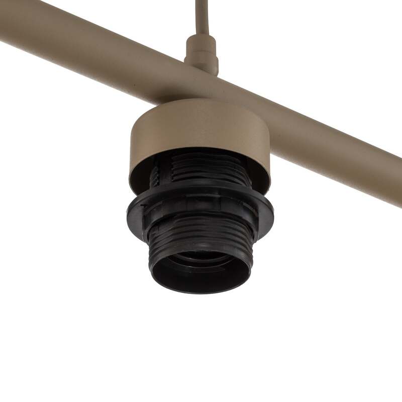 Hängeleuchte Calma 4-flammig LED Pendelleuchte dimmbar beige 95cm aus Bast Licht - 5906135116034