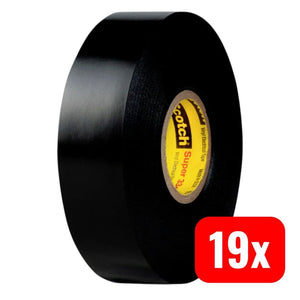 19x B-Ware 3M Isolierband SUPER33+ 20m x 19mm PVC schwarz Gummi-Harz 600V 1 Rolle