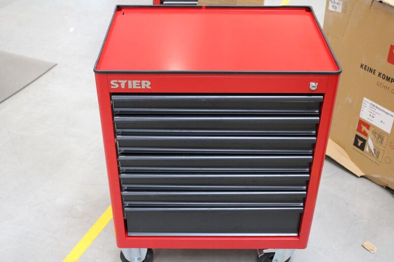 STIER Werkstattwagen 241-teilig Werkzeugwagen mit 7 Schubladen und Traglast - 4260439008558