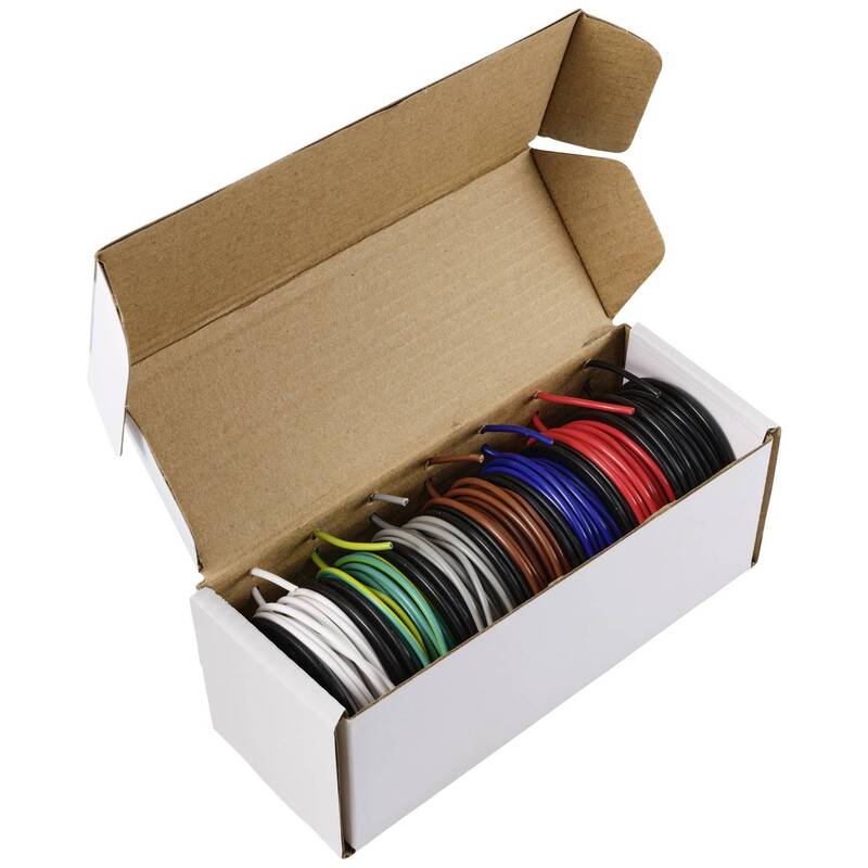 TRU COMPONENTS Litze Kabel Set Draht Sortiment TC-12112360 0,5mm² 7 Farben je 5m - 4064161314990