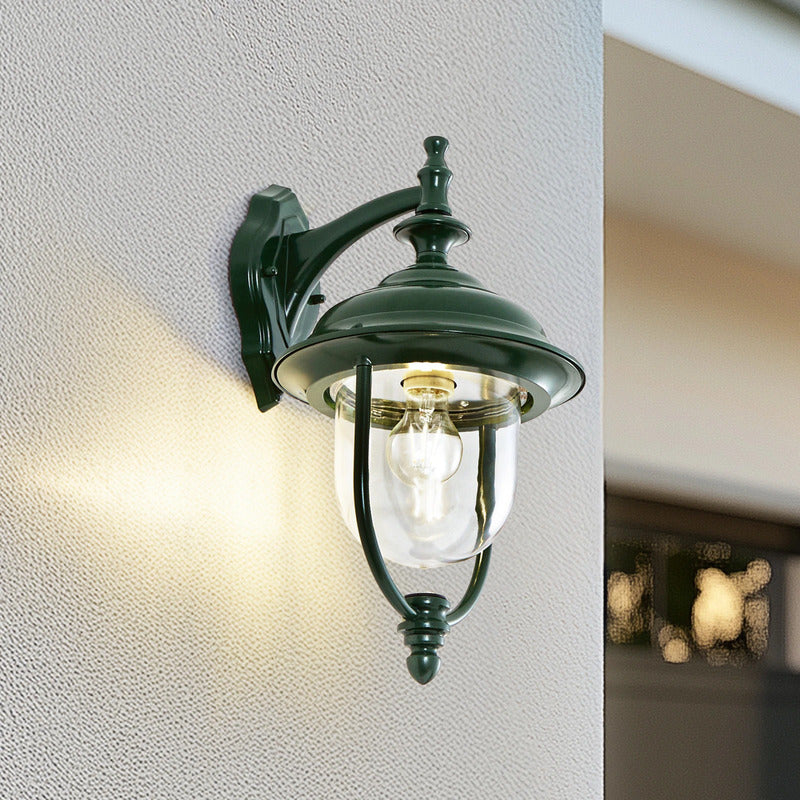 Lindby Außenwandleuchte Clint IP44 dimmbar grün Aluminium 42cm für Balkon - 4255830907197
