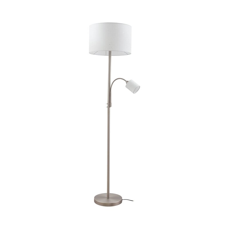 Lindby Stehleuchte Standlampe Leselampe weiß Textil 170cm Leselicht Lampe S764 - 4251911798470