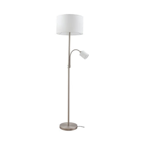 B-Ware Lindby Stehleuchte Standlampe Leselampe weiß Textil 170cm Leselicht Lampe S764