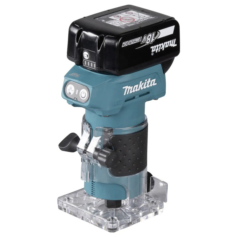 Makita Akku-Kantenfräse DRT52Z 6 mm Schaft 30.000 U/min Holzfräse 134 mm lang - 0197050005106