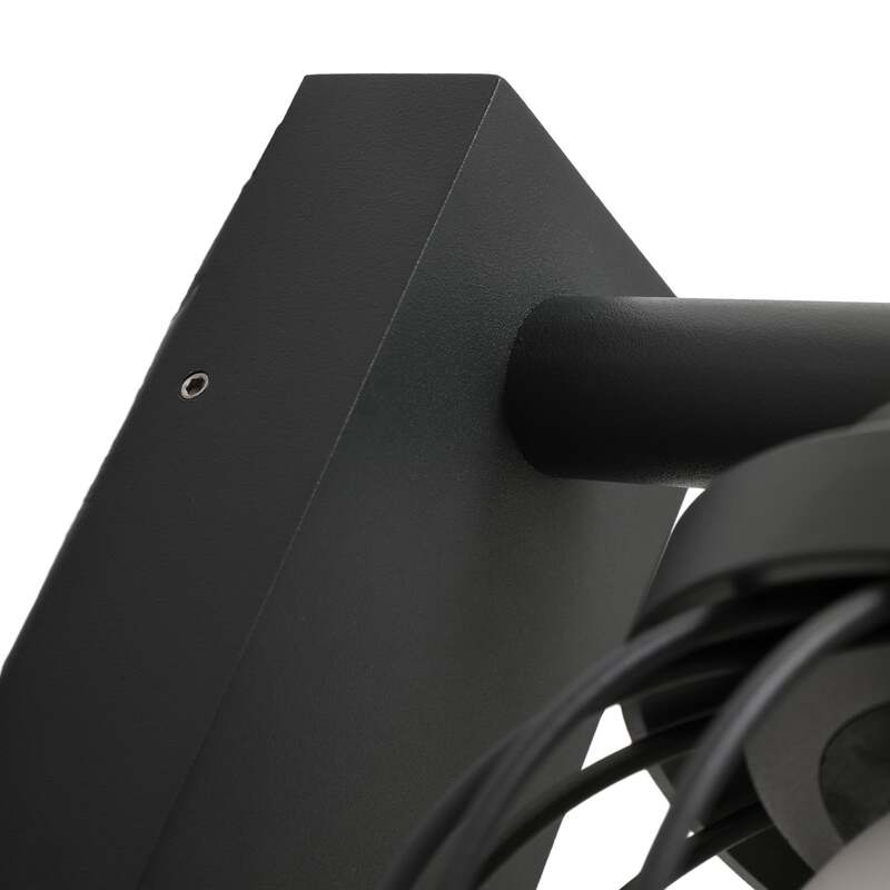 Lucande Außenwandleuchte Chandan 30 cm Sensor Aluminium Dunkelgrau IP54 - 4251911764314