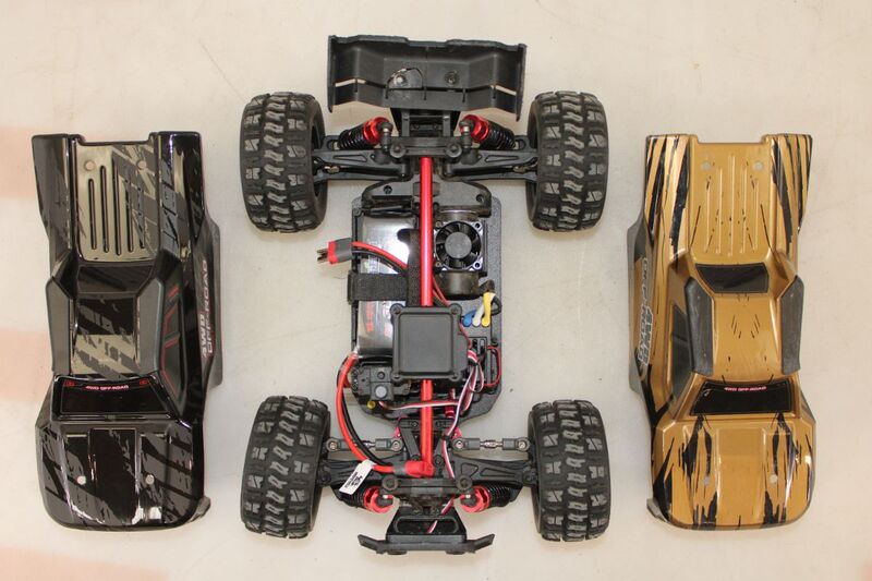 MJX Hyper GO Truggy 1:14 RC Modellauto Allradantrieb 55 km/h inkl. Akku Gold - 4064161341750