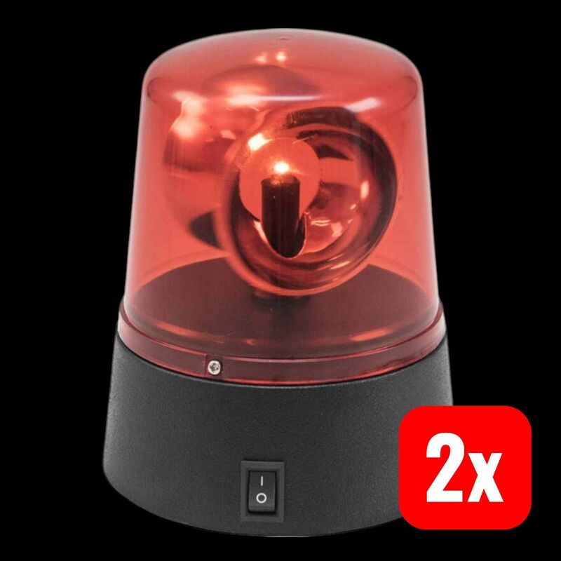 Eurolite Polizeilicht Rundumleuchte LED Rot Mini Lampe Partylicht 92x96x115mm - 4026397617665