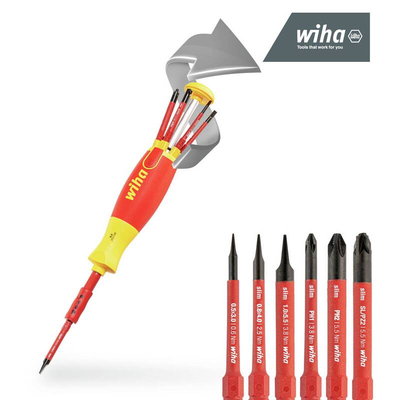 Wiha 2831 09 021 VDE Magazin-Schraubendreher inkl. Bit-Magazin Werkzeug - 4010995386115