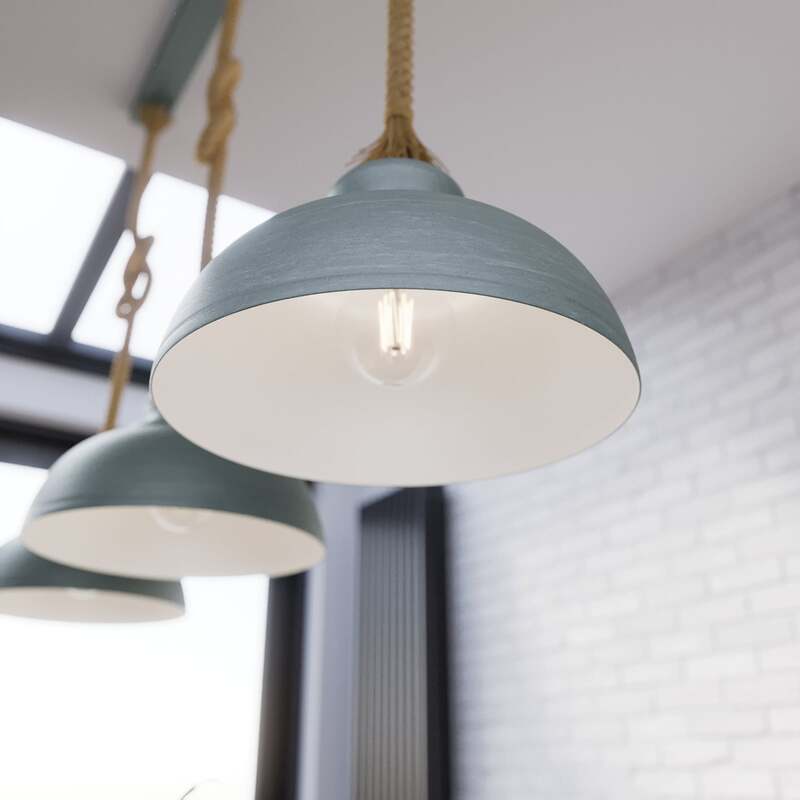 Lindby Hängeleuchte Chaby 3-flammig LED Pendelleuchte dimmbar hellgrau 111cm - 4251096568585