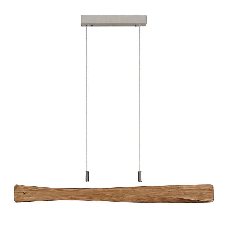 Lindby Hängeleuchte Pendelleuchte Beazina LED Lampe dimmbar Eiche Metall 118cm - 4251096597486