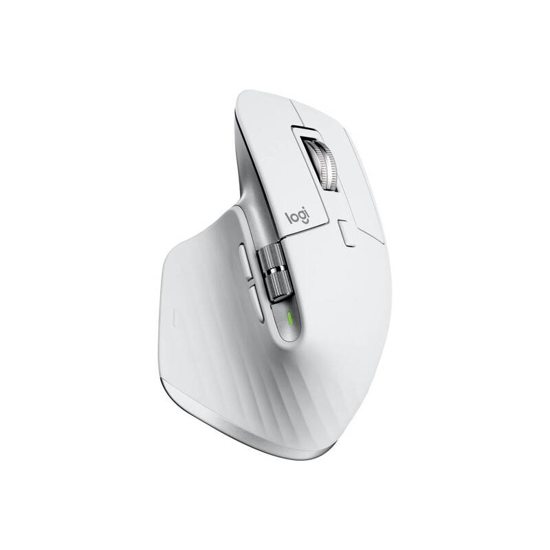 Logitech MX Master 3S Ergonomische Maus Bluetooth 8000 dpi Hellgrau 7 Tasten - 5099206103733