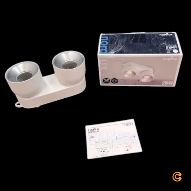 Nordlux Downlight Pitcher GU10 2-flammig Metall weiß dimmbar 24 cm - 5704924016196