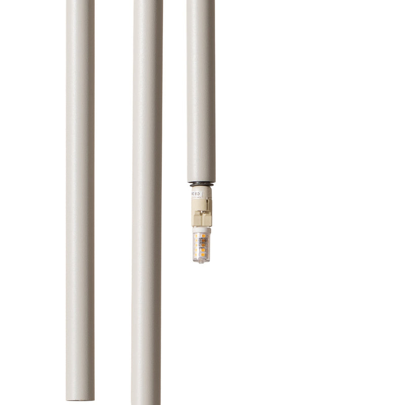 Hängeleuchte Sopel 3 LED Pendelleuchte dimmbar Stahl taupe 3-flammig 50cm Höhe - 5902846811442