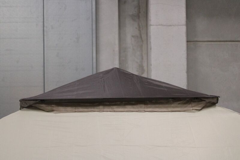 CROWN SHADES Pop-up Pavillon 3,3m x 3,3m UV-Schutz Strand Zelt Beige-Kaffee 4 - 6972228216942