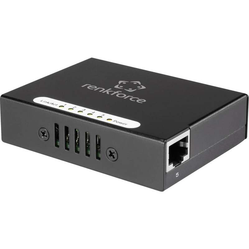 Renkforce Netzwerk Switch RJ45 1483811 5 Port 100 MBit/s Netzwerk-Router-Gerät - 4016139091174