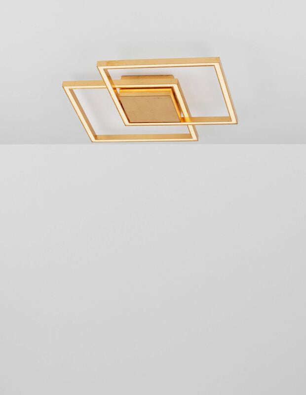Nova Luce Deckenleuchte Deckenlampe LED BILBAO Blattgold Warmweisß Wohnzimmer - 5212017424495