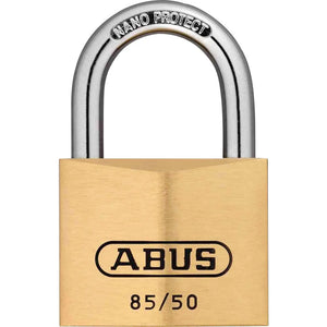 B-Ware ABUS Vorhängeschloss Messing 50mm Sicherheitsverschluss doppelte Verriegelung