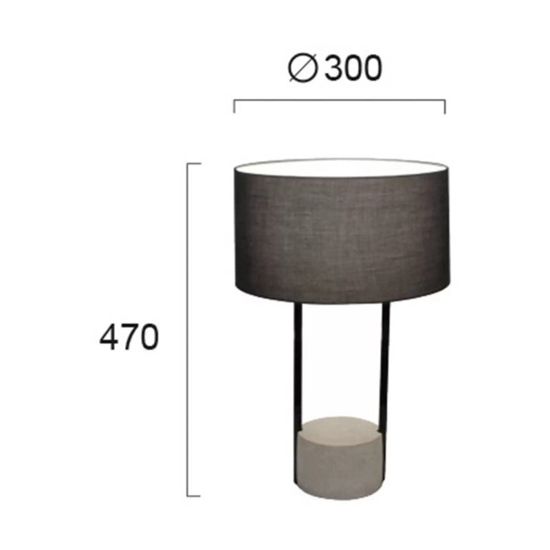 Viokef Tischleuchte Allegro mit Textilschirm grau Tischlampe Stehlampe Lampe701 - 5201769083982