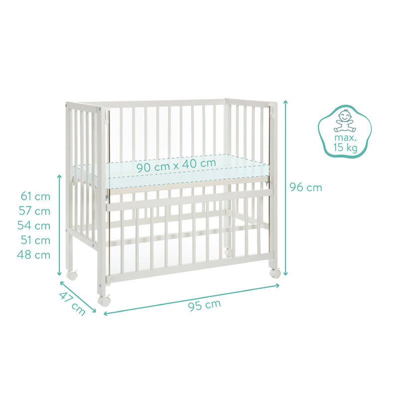 fillikid Beistellbett Cocon Babybett Kinderbett Beistell-Bett Bett Baby-Bett876 - 9120036209015