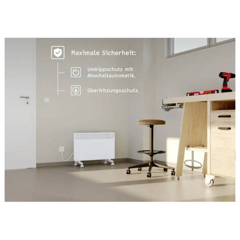 Stiebel Eltron Konvektor Heizgerät 2000W IP24 Heizkörper weiß 25m² 450x738mm - 4017212044506