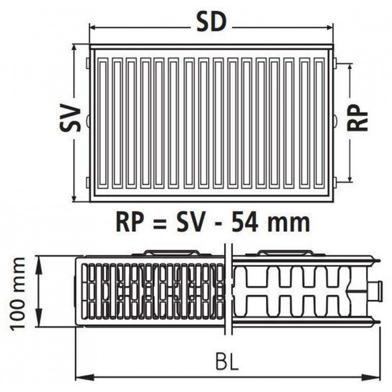 Kermi Heizkörper Radiator Kompakt weiß 22 900 800 X2 Profil-K Heizung SIEHE TEXT - 4037486014449