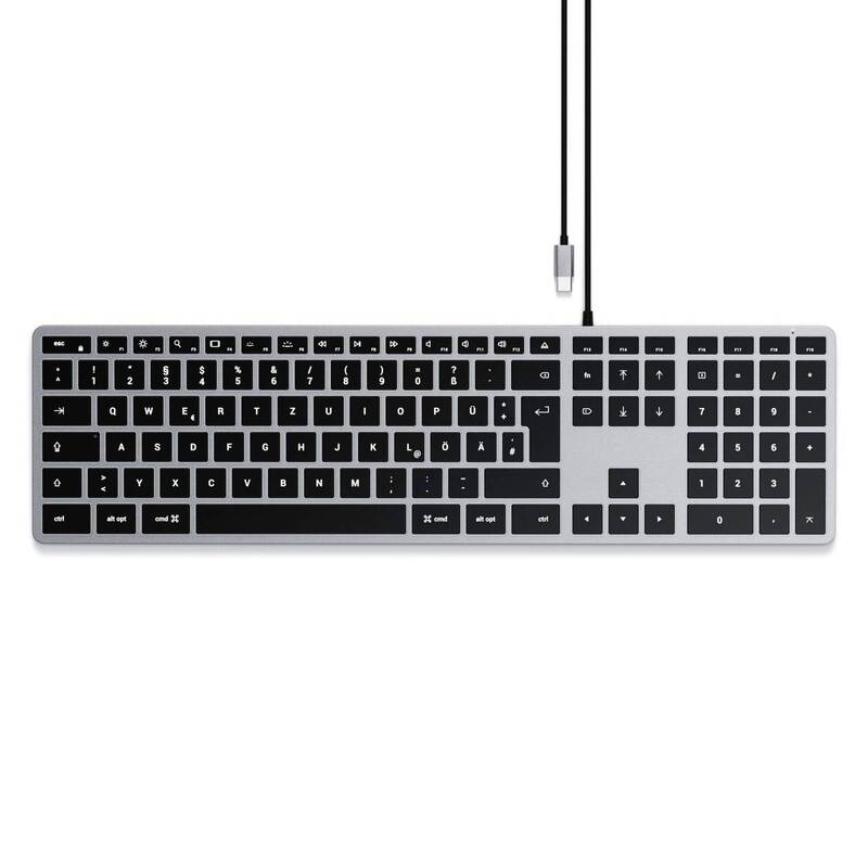 Satechi Slim W3 Kabelgebunden Tastatur Deutsch QWERTZ Multimediatasten - 0879961009779