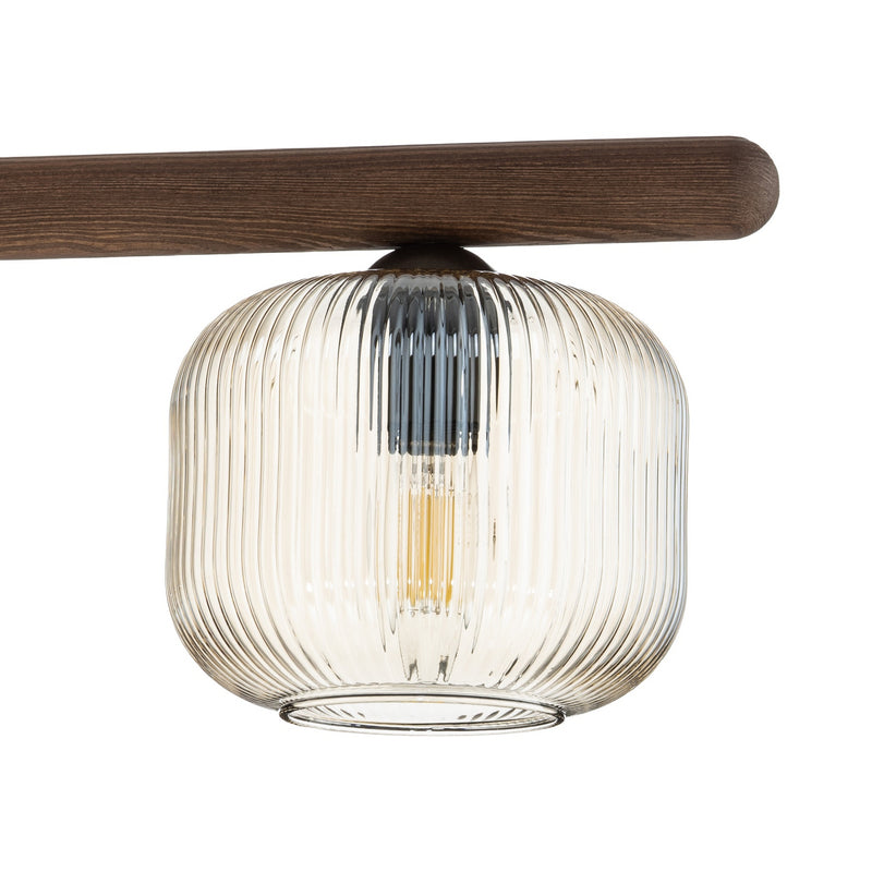 TK Lighting Pendelleuchte Hängeleuchte Salvia LED Lampe dimmbar braun 95x15cm - 5906135110704
