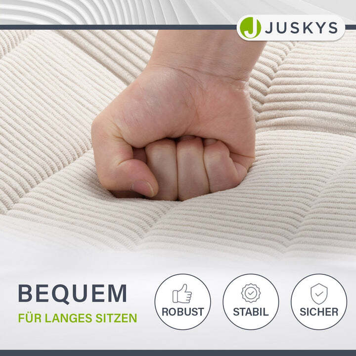 Relaxsessel Korsika 360° drehbar ergonomisch Cord 5-lagige Polsterung beige - 4262437183916