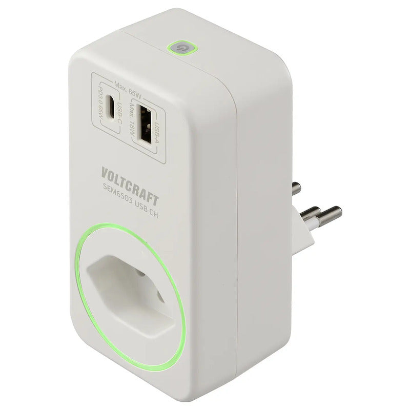 Voltcraft Energiekosten-Messgerät SEM6503 CH USB-Schnittstelle Datenlogger Tuya - 4064161294346