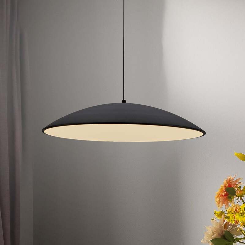 Schöner Wohnen LED Hängeleuchte LENTE dimmbar Pendelleuchte schwarz Ø50cm - 4043689017989