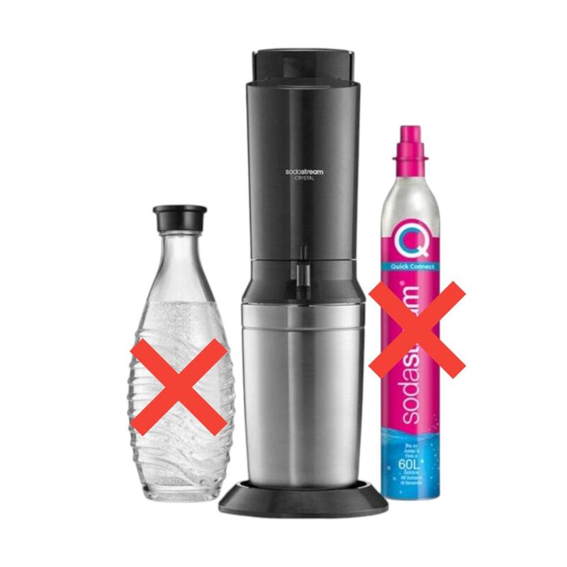 SodaStream Trinkwassersprudler Crystal 3.0 schwarz Wassersprudler 615ml - 7290116742380