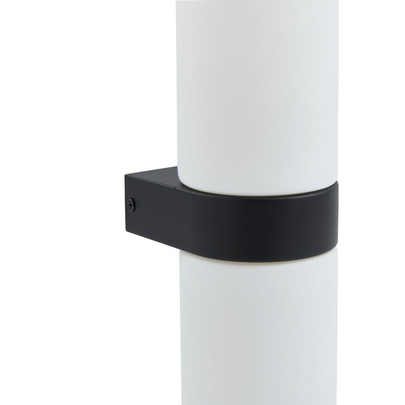 Lucande Bad-Wandleuchte Basolo schwarz Höhe 31,5 cm Glas Wandlampe Lampe Leuchte - 4251911778052