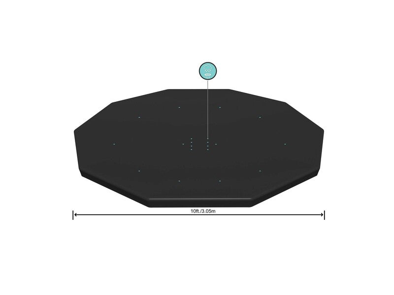 Bestway Abdeckplane rund Ø305cm schwarz PVC Poolplane Schutzplane langlebig - 6941607354575