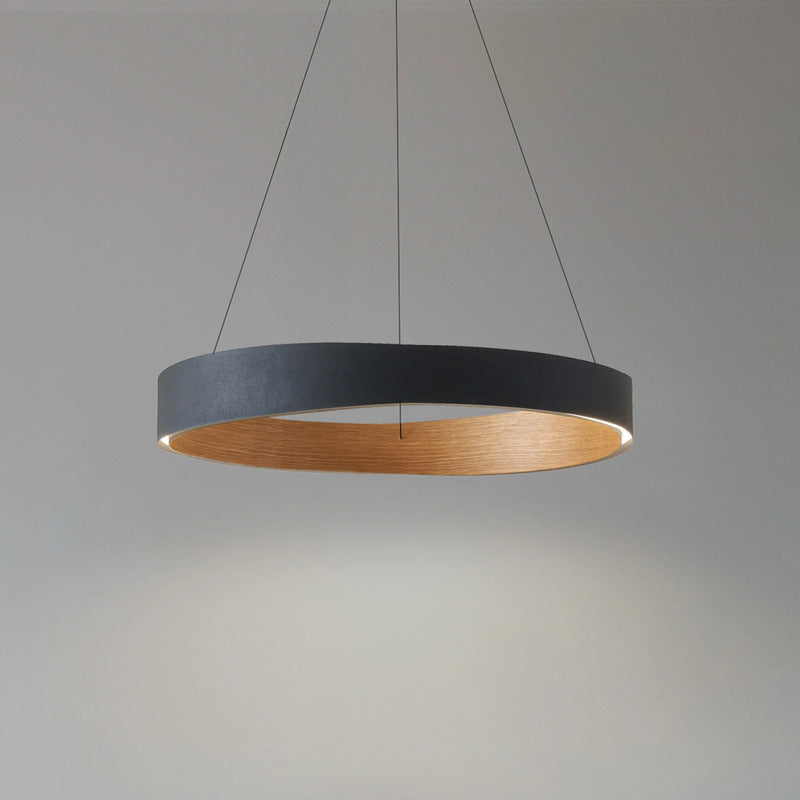 Lucande Pendelleuchte Hängeleuchte LED Fernbedienung schwarz Holz dimmbar - 4255830904721