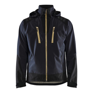 B-Ware Blakläder Softshell Jacke Arbeitsjacke Unisex Jacke dunkelblau gelb Größe 2XL