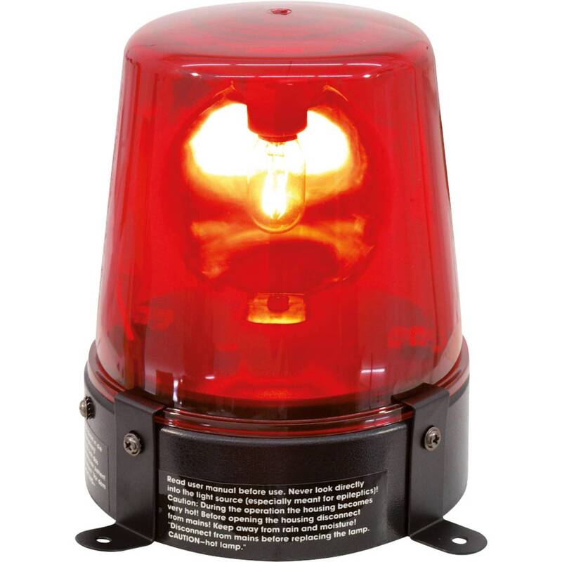 Eurolite Polizeilicht LED Rundumleuchte Rot 1 Leuchtmittel E14 145x200x180mm - 4026397647341