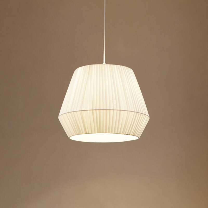 Lindby Hängeleuchte Vitore 40 cm Textil weiß dimmbar E27 15 W LED - 4251911792539