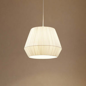 B-Ware Lindby Hängeleuchte Vitore 40 cm Textil weiß dimmbar E27 15 W LED