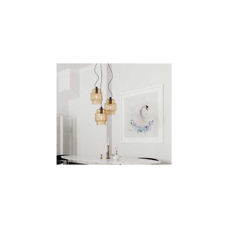 By Rydéns Ebbot Hängeleuchte Hängelampe Leuchte Lampe Licht dreiflammig amber - 7391741017833